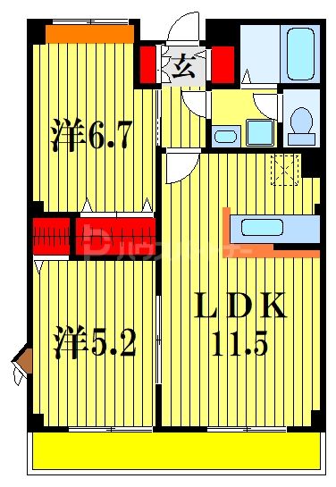 柏市南増尾のマンションの間取り