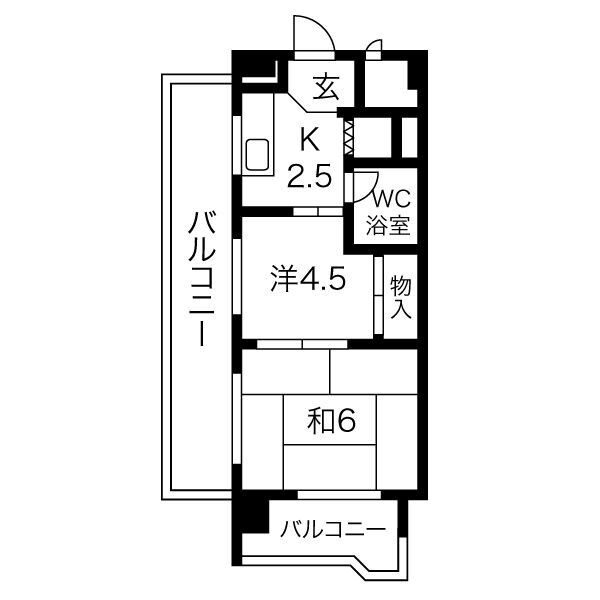 名古屋市中区正木のマンションの間取り