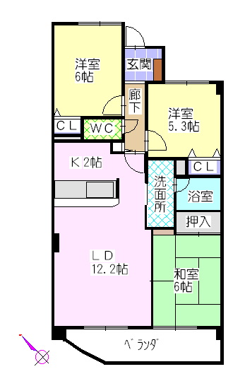 グランドメゾン徳重の間取り