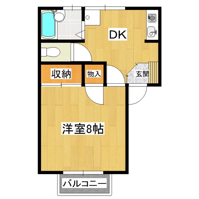 桂コーポＷＥＳＴの間取り