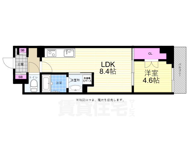 広島市東区上大須賀町のマンションの間取り