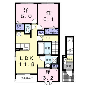 壬生町大師町アパートの間取り