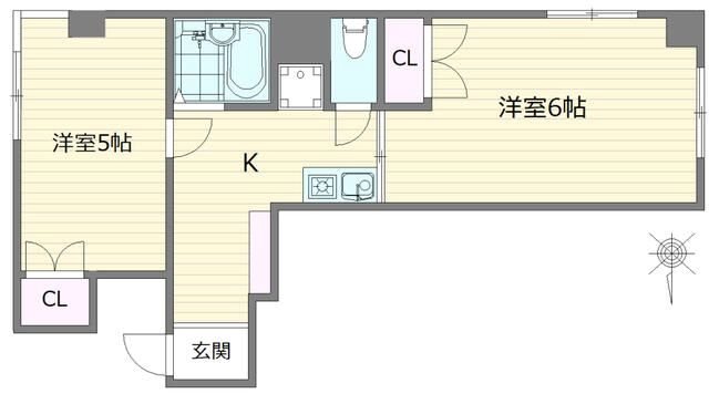 新宿区中井のマンションの間取り