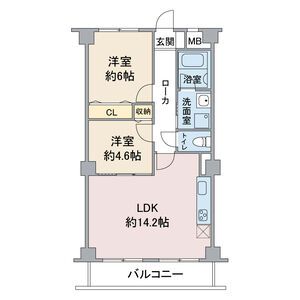 Ｃａｓａ竹の山中央の間取り