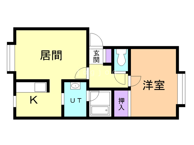 苫小牧市拓勇西町のアパートの間取り