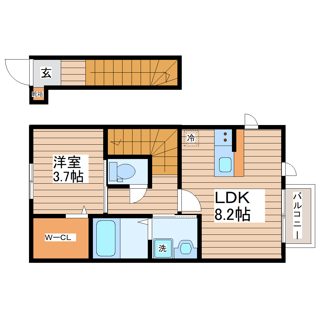 フルール Cの間取り