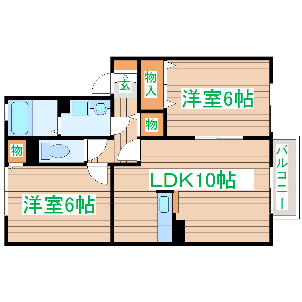 シュプルース丹野　Bの間取り