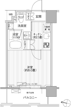 コスモグランス南品川の間取り