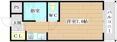 高槻市安満新町のマンションの間取り