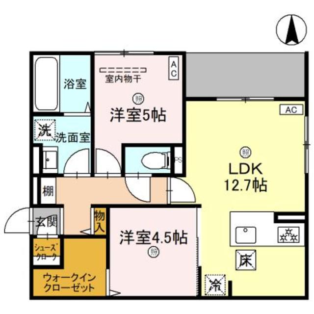 クレスト流町の間取り