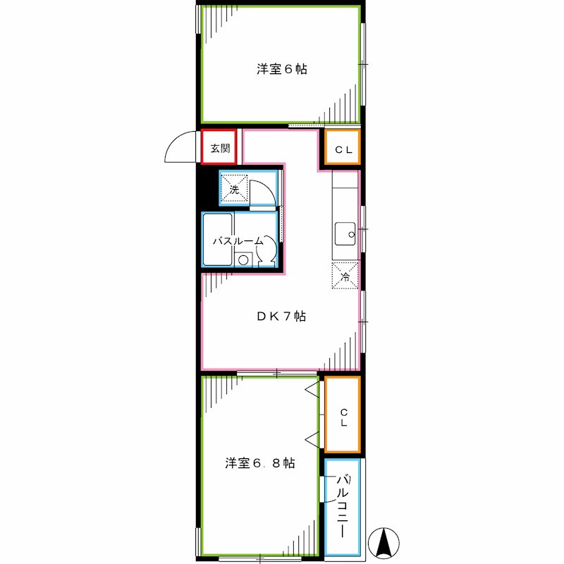 中野区上高田のマンションの間取り