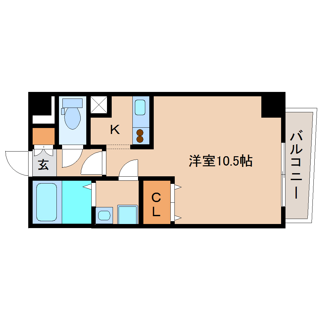 静岡市清水区真砂町のマンションの間取り