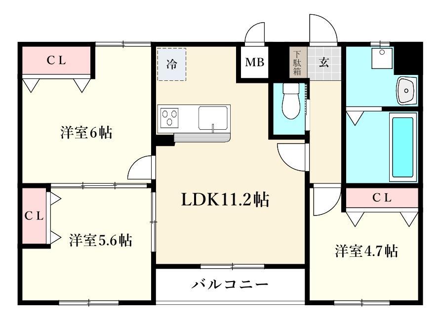 ジュネスコート長町の間取り