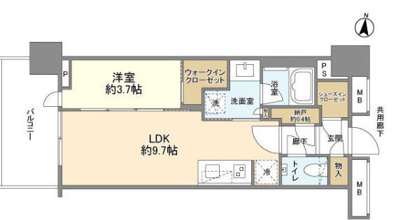 【江東区亀戸のマンションの間取り】