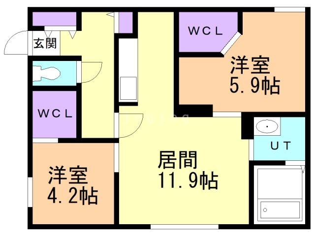 ＪＡＮＵＳ　ｒｅｓｉｄｅｎｃｅｓ平岸イーストの間取り