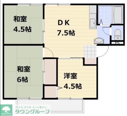 北足立郡伊奈町本町のアパートの間取り