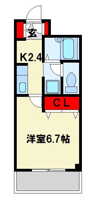 北九州市八幡西区三ケ森のアパートの間取り