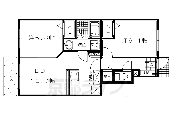 ＬＡＮＤ　ＰＡＲＫ横大路の間取り