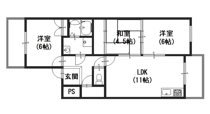 スクエアメゾン並河の間取り