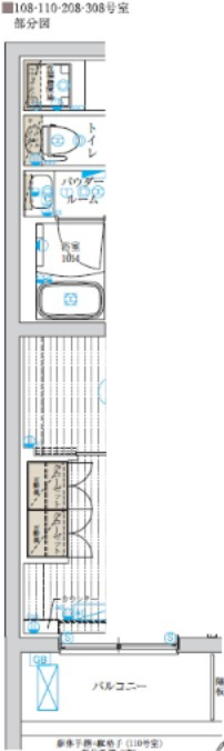 その他　308号室 部分図