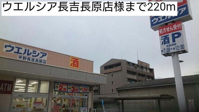 ドラックストア　ウエルシア長吉長原店様（ドラッグストア）まで220m