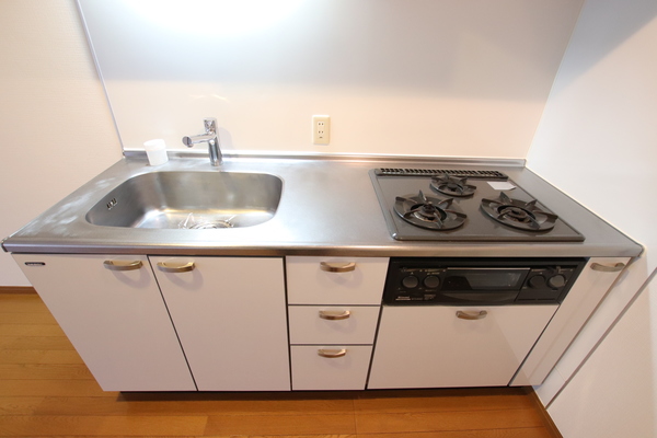 キッチン　システムキッチン３口