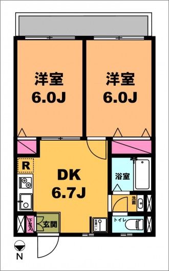 月村マンションNo22の間取り写真