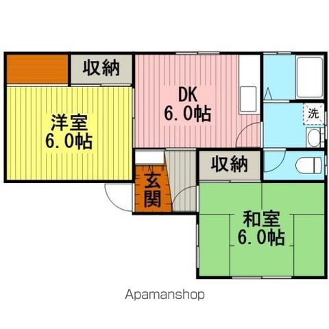 ＪＲ山陽本線 岩国駅 徒歩14分 1階建 築48年の間取り写真