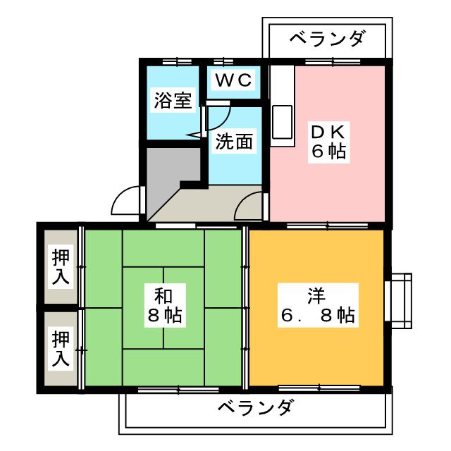 パレス小長井の間取り写真