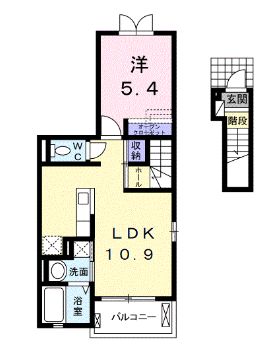 高松琴平電鉄琴平線 太田駅 徒歩23分 3階建 築15年の間取り写真