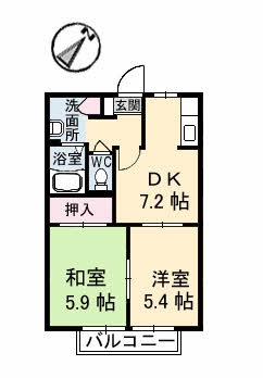 シャーメゾン糸山の間取り