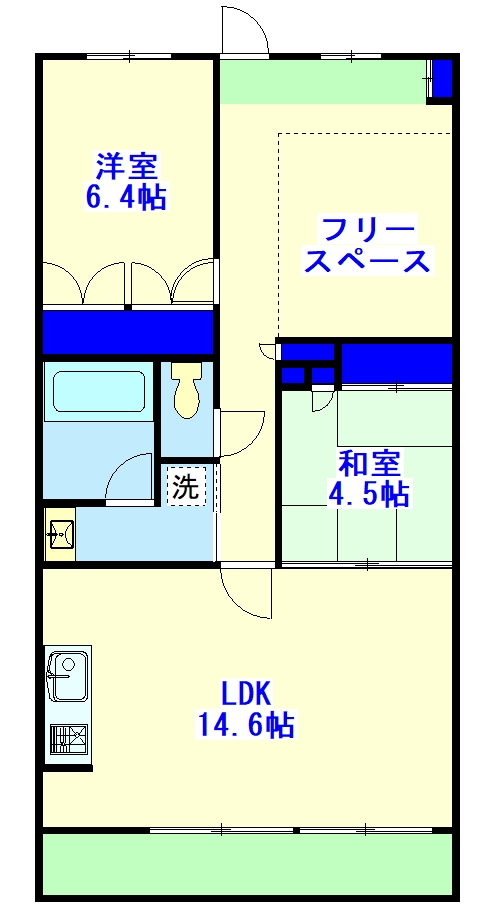 江戸川区清新町のマンションの間取り