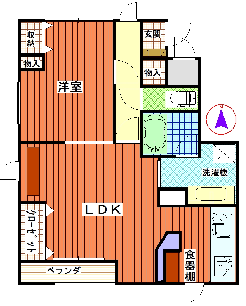 アヴェール．ＯＮＥの間取り