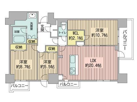 マストライフ南４条の間取り