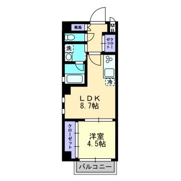 ヴィラージュ天神南弐番館の間取り