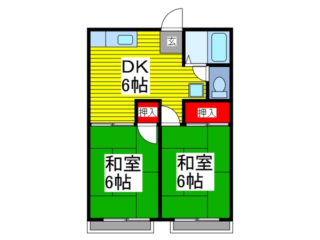 ベルゾーネYAMANA1の間取り