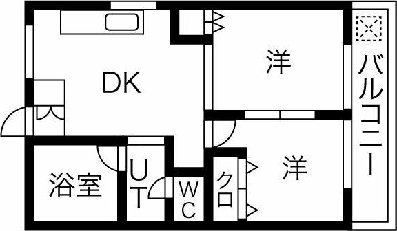 伊丹市北野のマンションの間取り