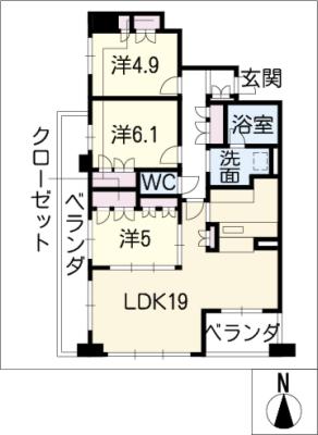 Ｌａ　Ｍａｒｓａ　八事山Iの間取り