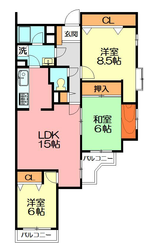 クリオ鎌倉笛田の間取り