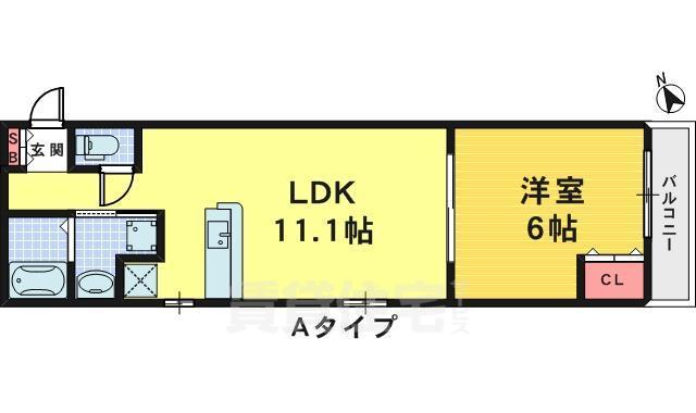 堺市堺区櫛屋町東のマンションの間取り