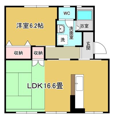 【泉佐野市湊のマンションの間取り】