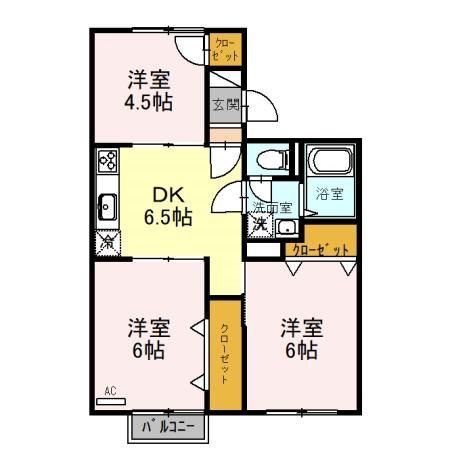 レークハイツ伊庭　Iの間取り