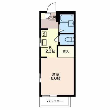 沼津市岡一色のアパートの間取り