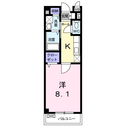 長浜市八幡東町のアパートの間取り