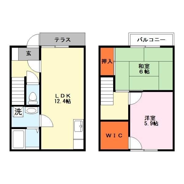 草津市川原のアパートの間取り