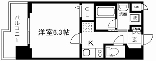 京都市下京区吉文字町のマンションの間取り