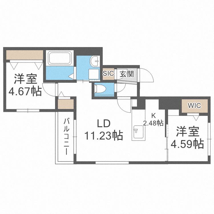 グランベール　（Ｇｒａｎｄｖｅｒｔ）の間取り