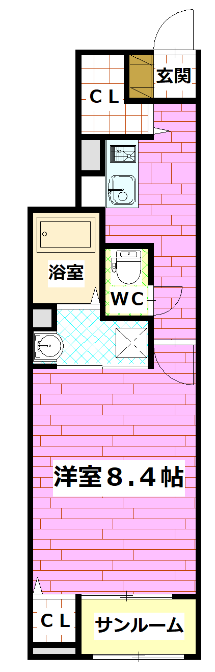 安芸郡熊野町呉地のアパートの間取り