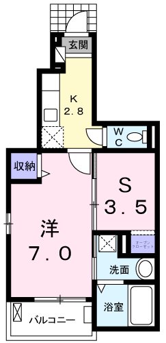 【青梅市新町のアパートの間取り】