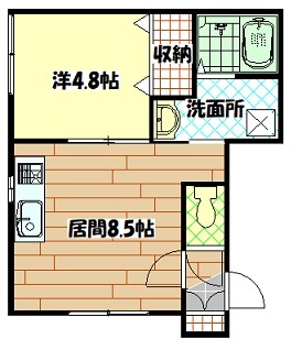 上川郡東川町南町のアパートの間取り